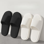 Women Summer Slides Lightweight EVA Open-Toe Slippers Black White