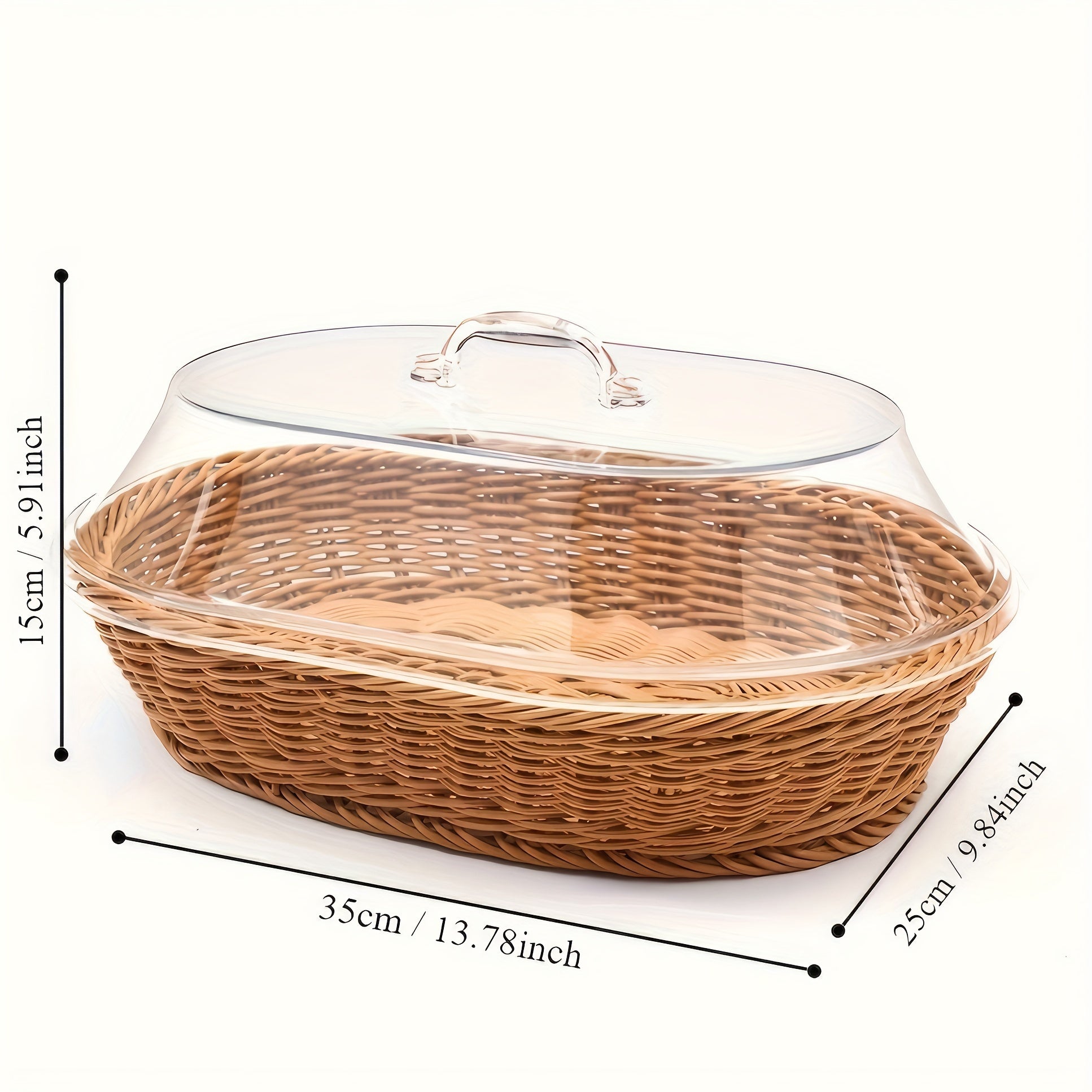 Akril non bochka qopqog' bilan, shirinliklar, mevalar va sabzavotlar uchun oshxona, restoran saqlash