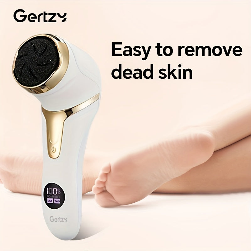 Electric Foot Grinder with Vacuum USB Rechargeable 2-Speed Pedicure Tool 4 Grinding Heads