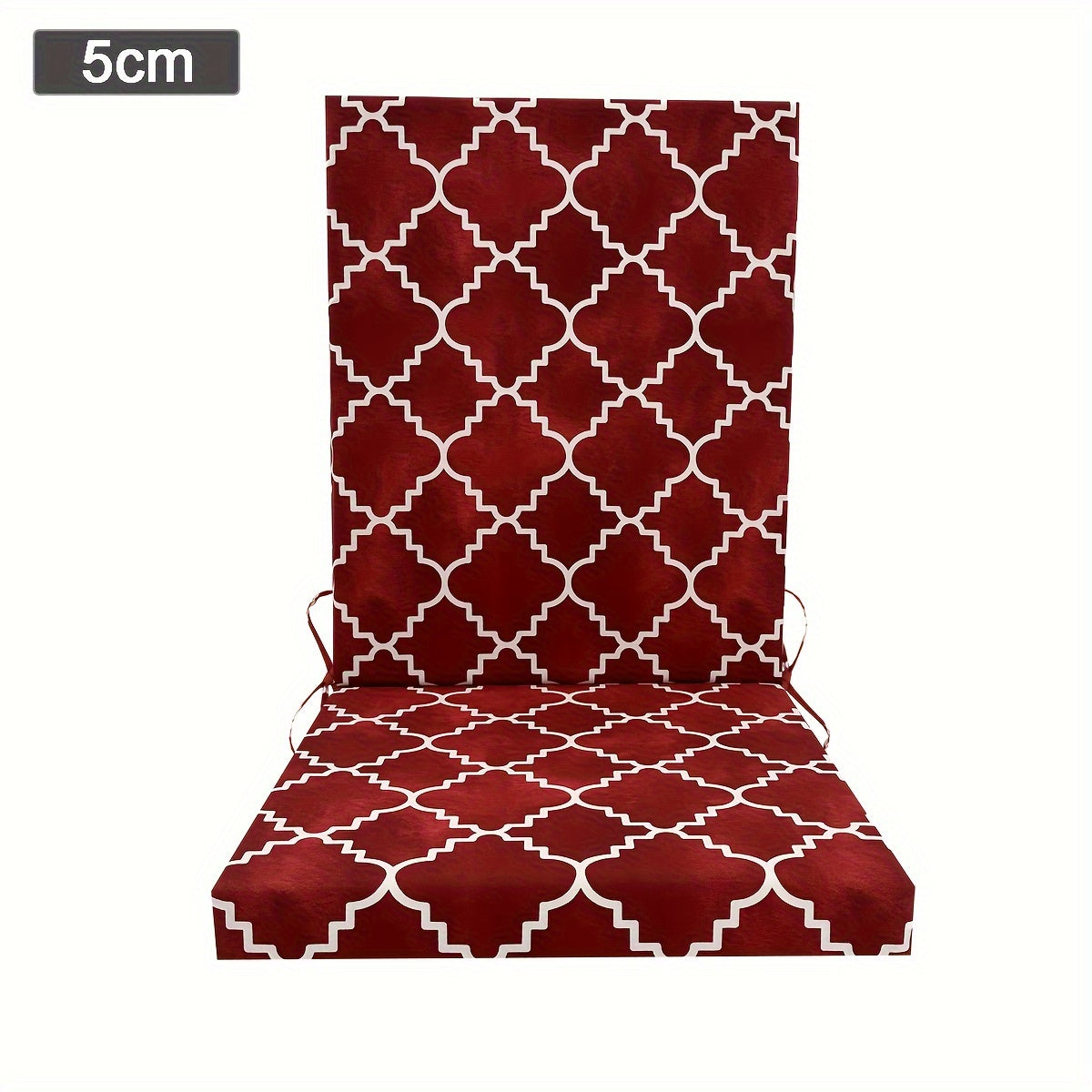 Boho Outdoor High Back Chair Cushion UV-Resistant Polyester Machine Washable