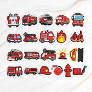 Kids Shoe Charms 22pcs Plastic Car-Themed Decor for Kids Shoes