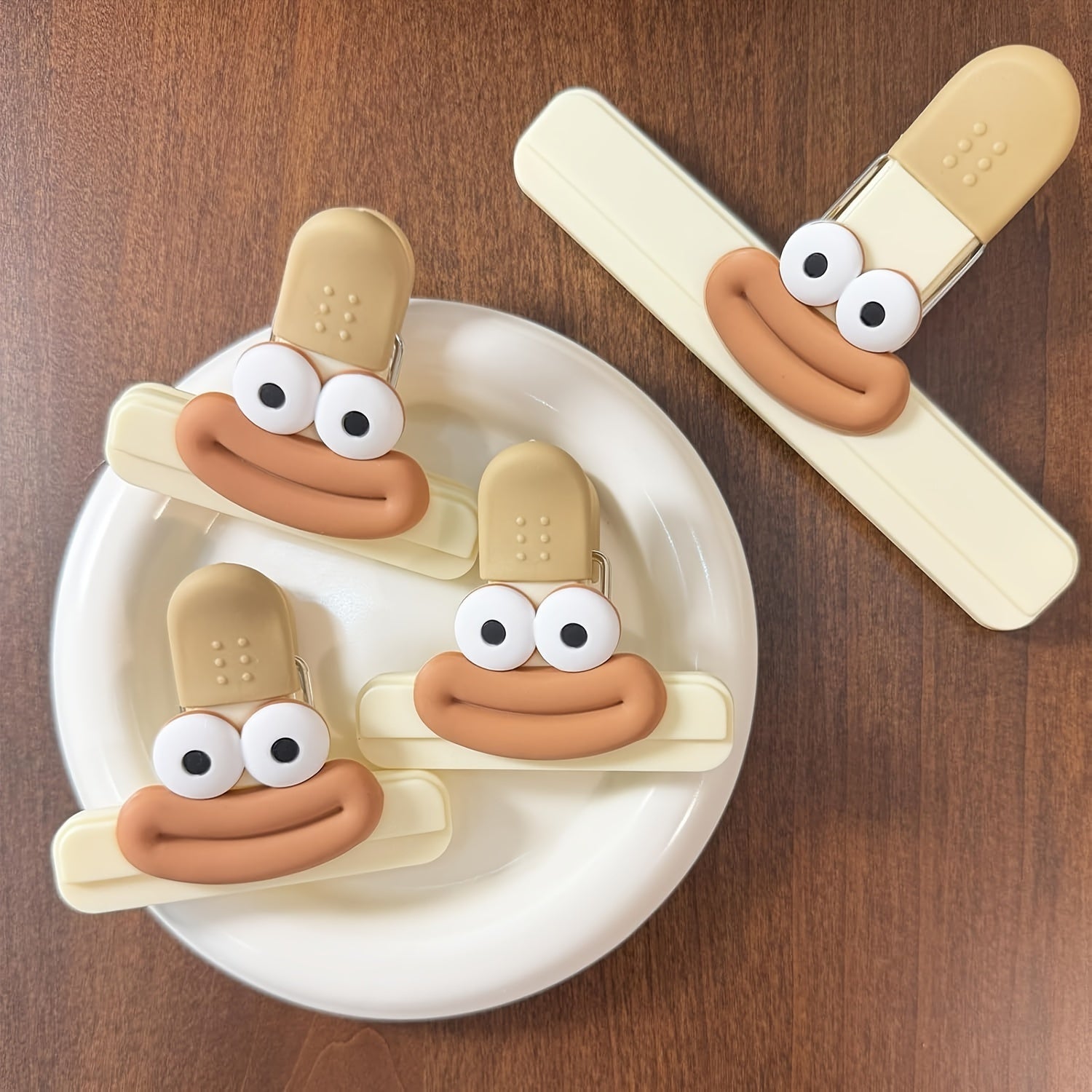 Juego de 3 clips de plástico para bolsas de comida, sellador grande y pequeño para aperitivos