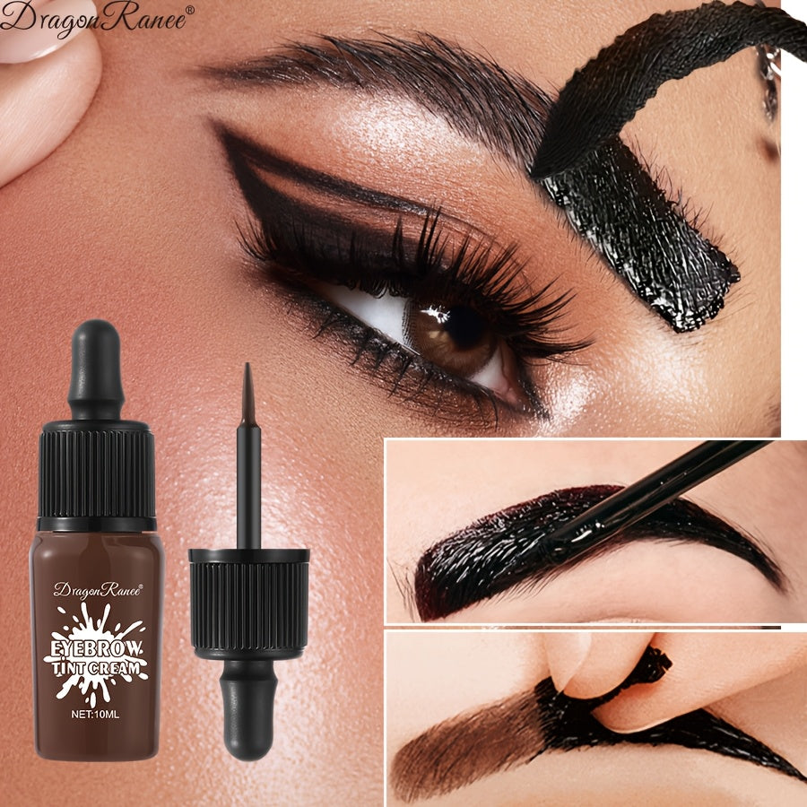 Waterproof Eyebrow Tint Gel for All Skin Types Long-Lasting Smudge-Proof in Black Brown Coffee 4ml