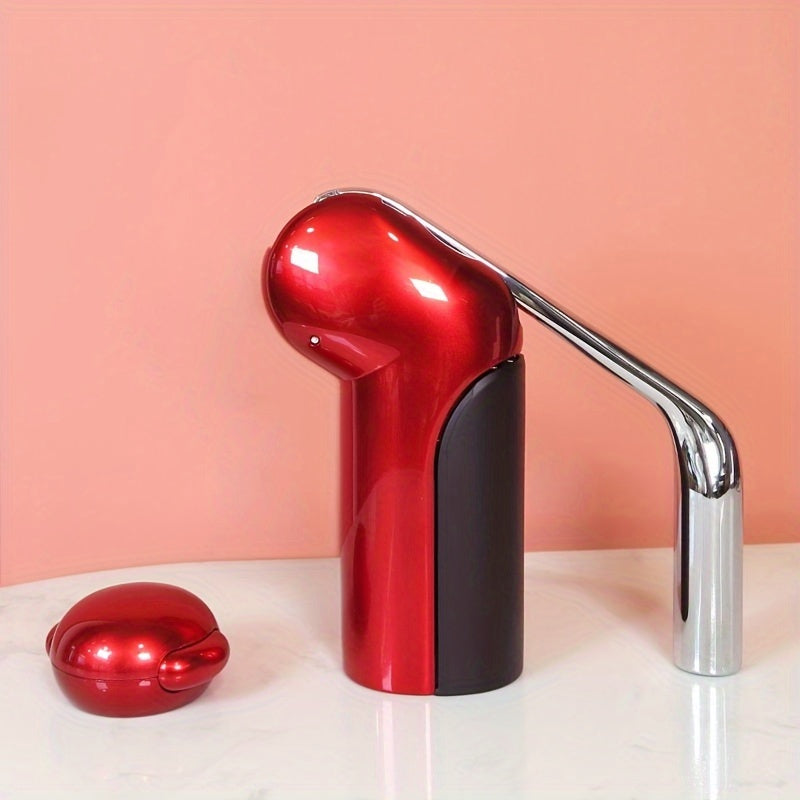 Red ABS Wine Bottle Opener with Paper Cutter Manual Lever Kitchen Tool