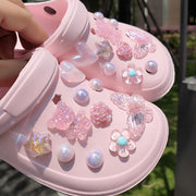 Набор украшений для обуви Pink Bear Love Butterfly Flower, 20 шт., съемные аксессуары для сандалий
