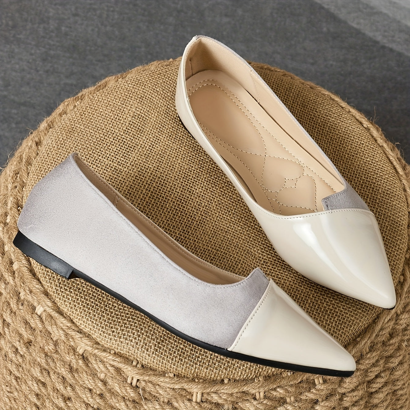 Women's Flat Shoes With Leopard Print Pointed Toe Rubber Sole Casual Office