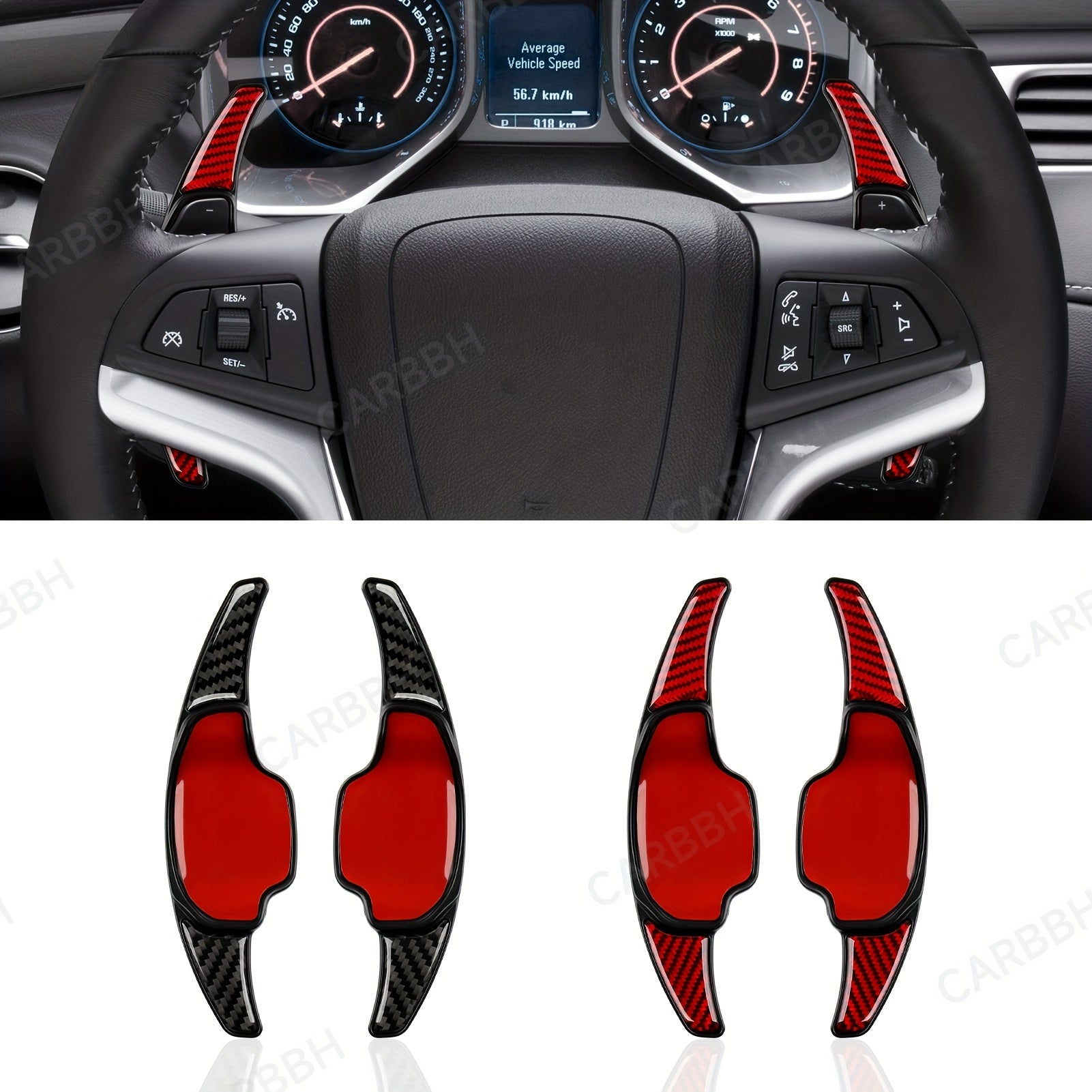 Car Interior ABS Carbon Fiber Gear Shift Lever Cover for Chevrolet Camaro Buick LaCrosse