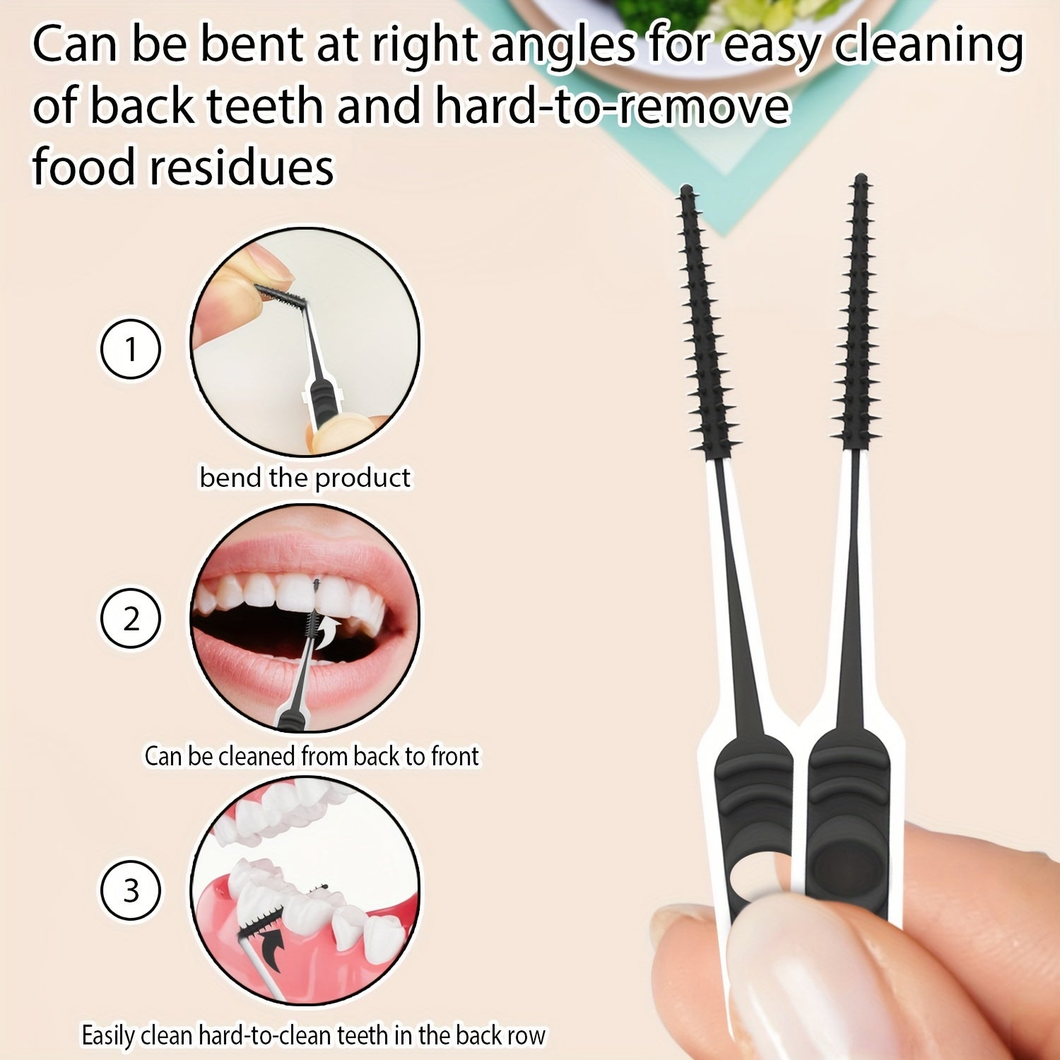 Dental Picks Charcoal Brush Picks 100 Count Pack