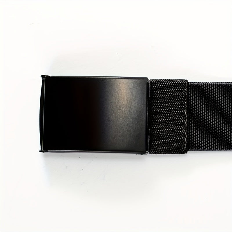 Men Women Canvas Braided Belt with Smooth Buckle for Outdoor and Casual Wear