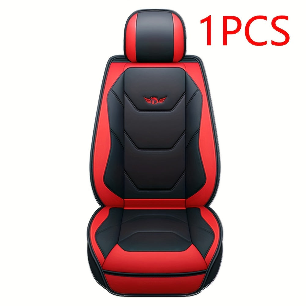 Car Seat Cover Breathable PU Leather Protector Front Seat with Safety Cushion