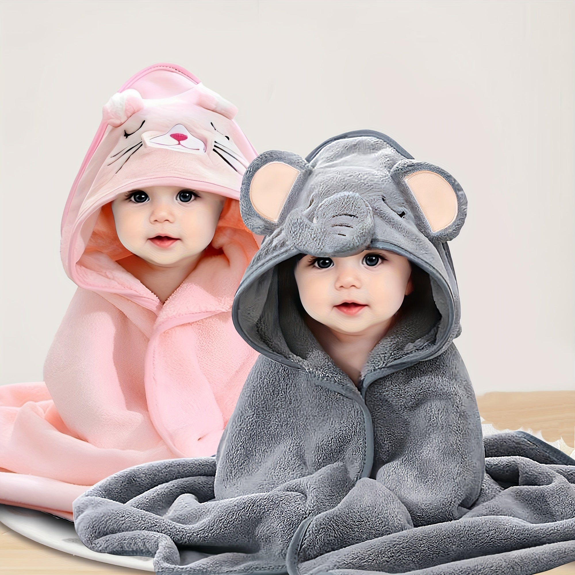 Персонализированный набор полотенец с капюшоном для купания с вышивкой и пеленальным одеялом для детей