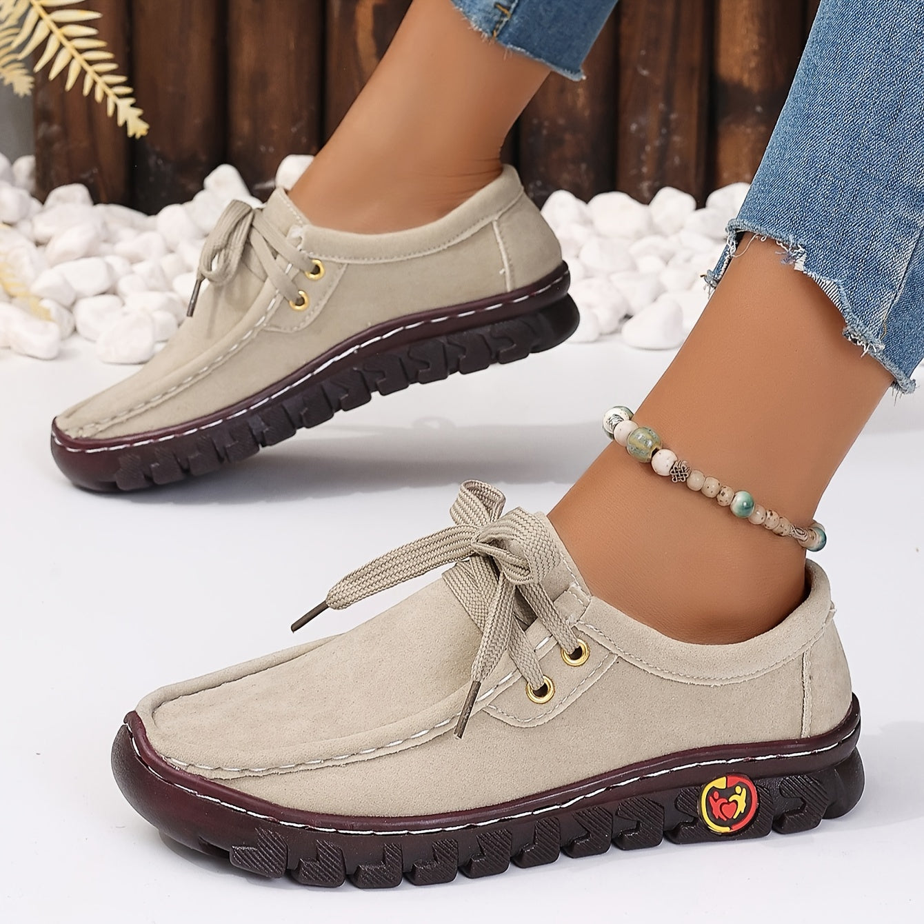 Women's Slip-Resistant Flat Shoes Breathable Fabric Casual Sneakers Blue Red Yellow