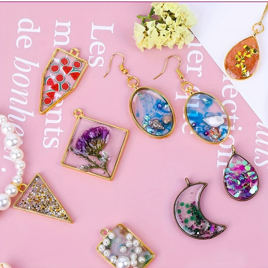 Hollow Frame Pendants for Jewelry Making Pack of 20 40 60 80 Casting Bezel Supplies