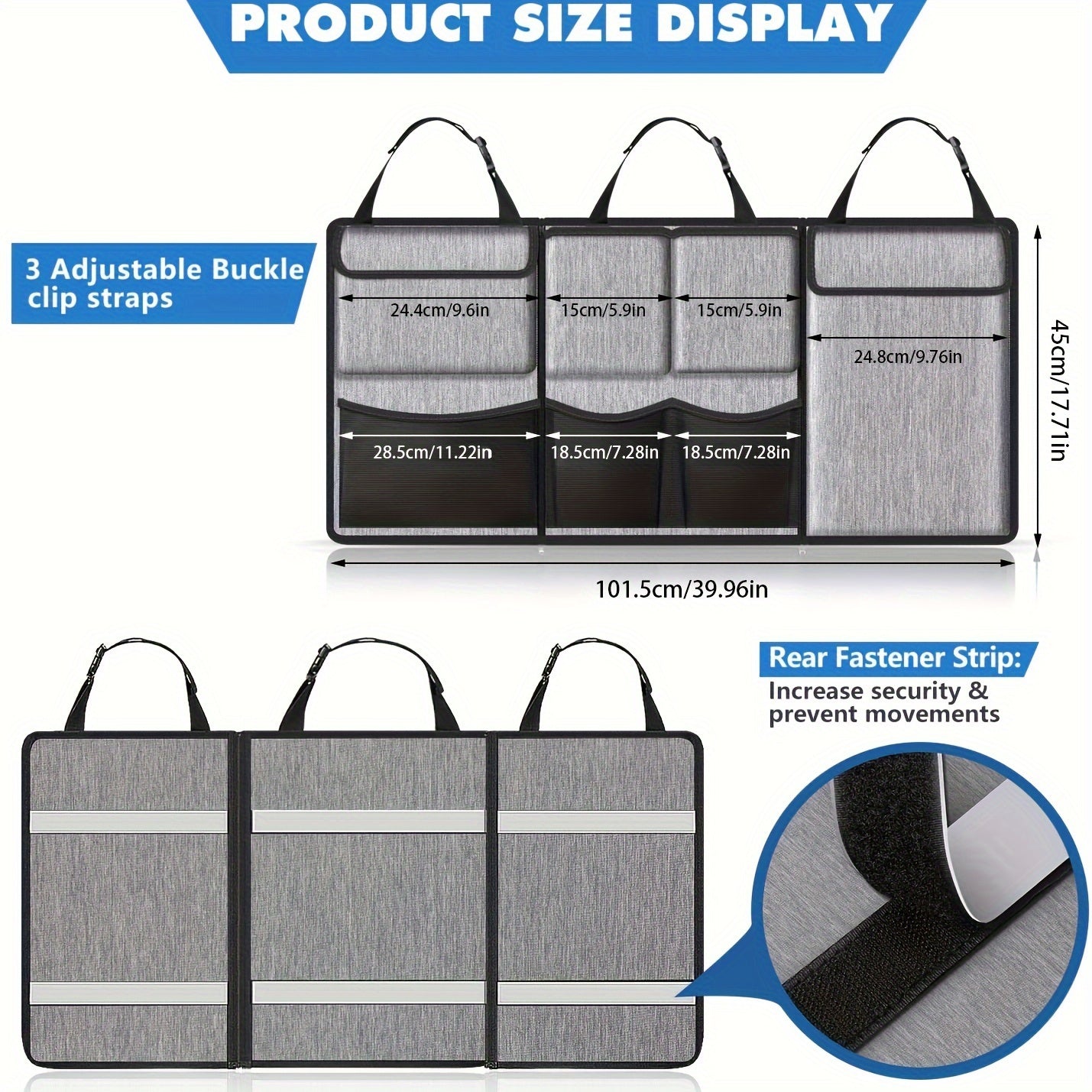 Car Trunk Storage Bag Oxford Cloth Car Organizer Hanging Seat Back Trinket Box