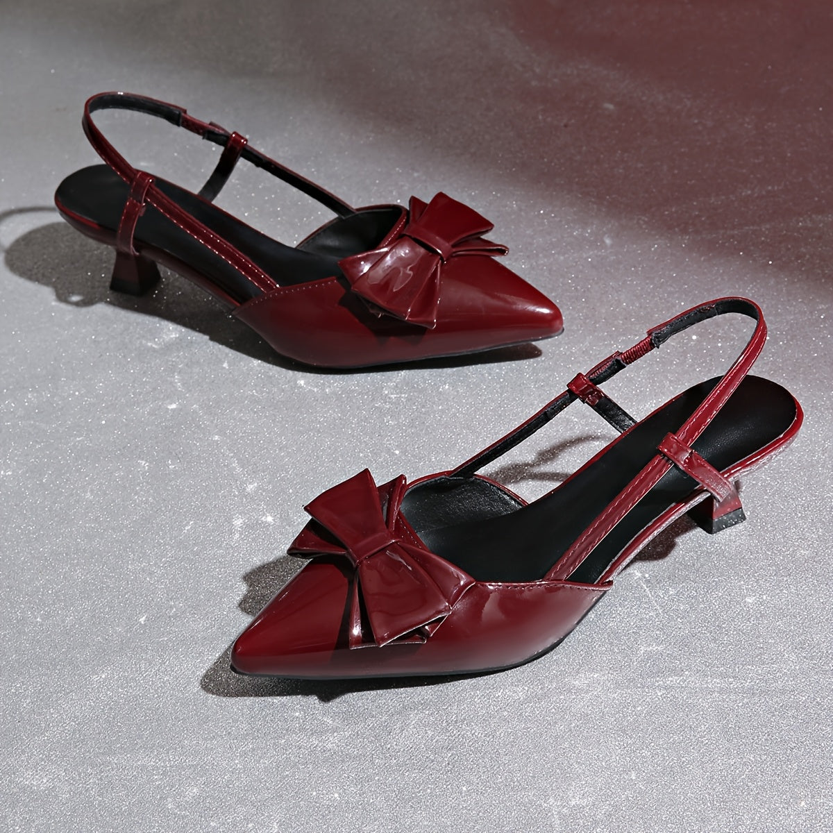 Women's Pointed Toe Mary Jane Shoes Synthetic Upper Bow Ankle Strap Summer