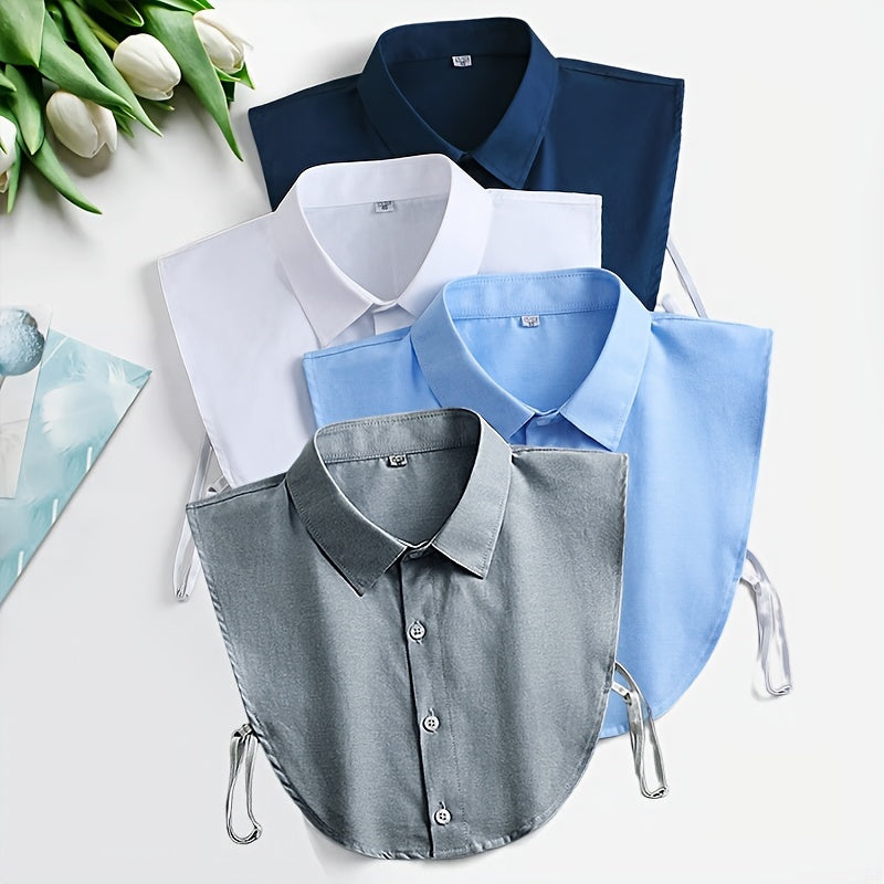 Men's Detachable Polyester Knit Shirt Collar Accessory for Neckwear Unisex