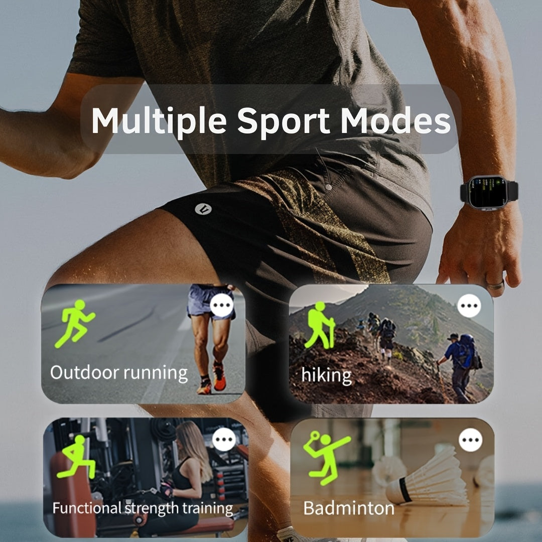 2-in-1 Smart Watch with Wireless Earbuds 5.11cm Touch Screen Pedometer Multi-Sport