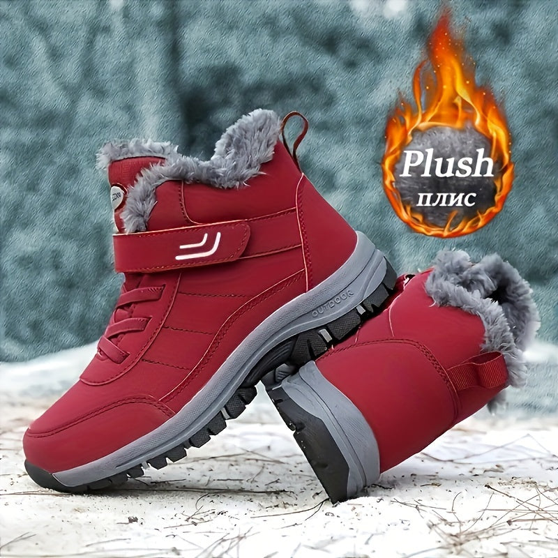 Women's Elderly Thickened Winter Snow Boots Waterproof Outdoor Mountaineering Shoes