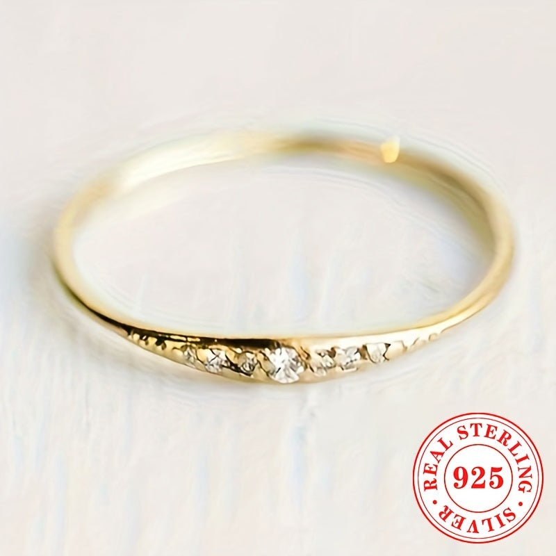 Sterling Silver Zirconia Ring for Brides Wedding Engagement Parties