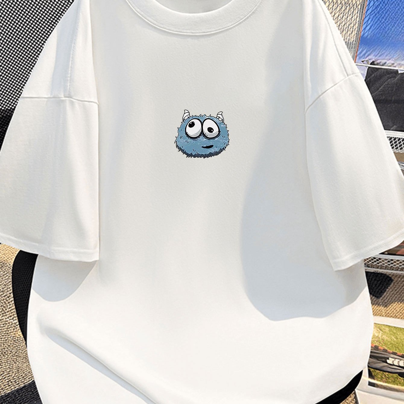 Мужская черная футболка с коротким рукавом и графикой синзорога, хлопковая, повседневная, свободного кроя