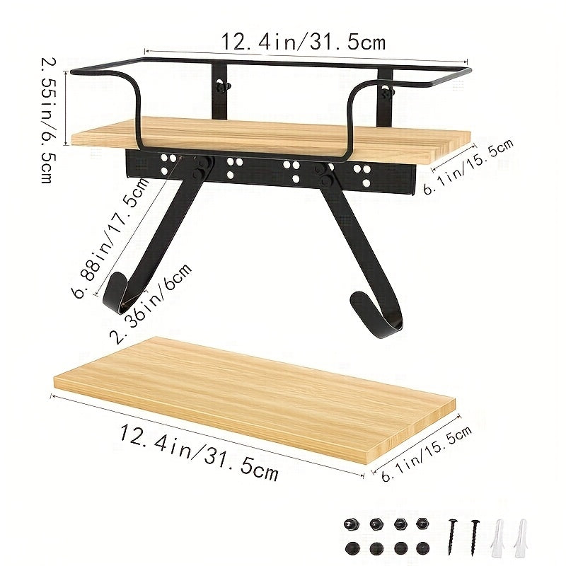 Adjustable Iron Wall Hangers with Silicone Pads and Wire Straps for Ironing Boards