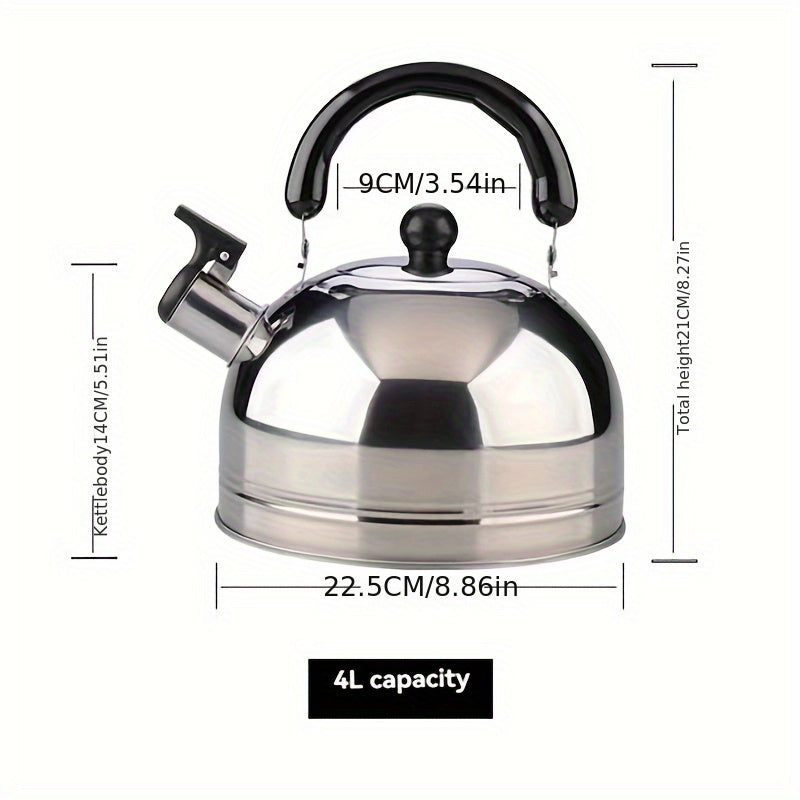 Нержавеющий чайник 3л с свистком для домашнего и коммерческого использования