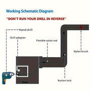 Chimney Sweep Set 11 Pieces with Flue Brush Rod Kit Soot Cleaning Tools