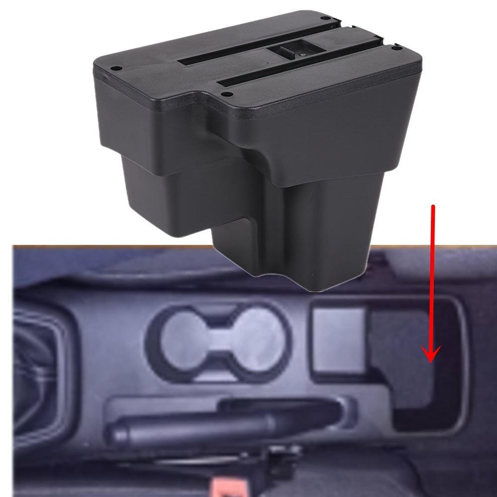 Car Interior Armrest Box Universal Fit for 15-19 Kia RIO Double Layer Storage