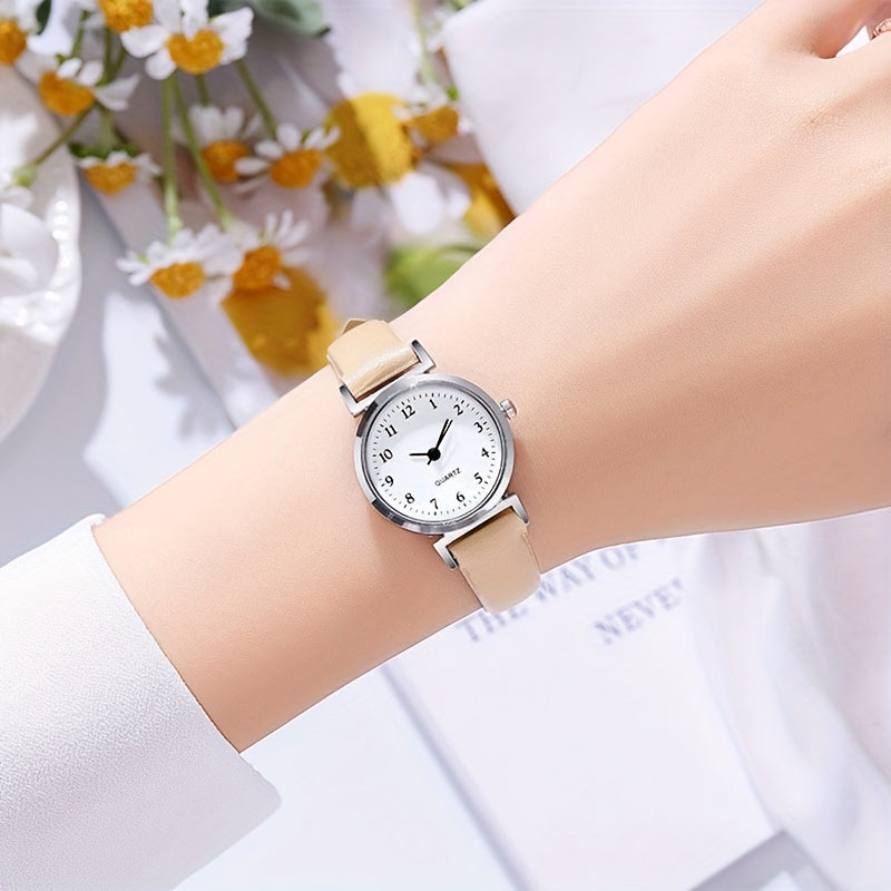 Unisex Quartz Watch Thin Strap Elegant Minimalist Gift for Students