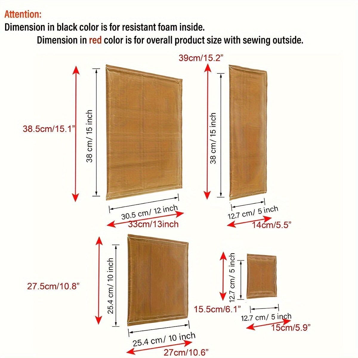 Bundle of 4 PTFE-Coated Heat Press Pillow Kits for Ironing and Screen Printing