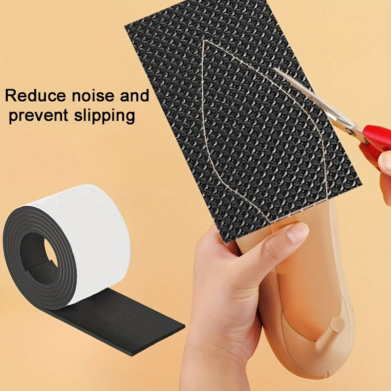 Unisex Black Rubber Heel Anti-Slip Repair Stickers Soft Pads