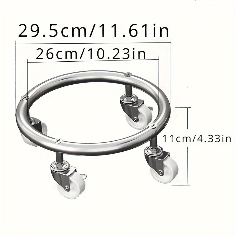 Stainless Steel Storage Rack for Gas Cylinders Water Dispensers with Wheels