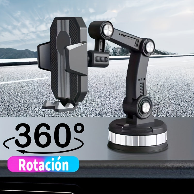 Universal Mechanical Truck Phone Holder With Suction Cup 360° Rotation