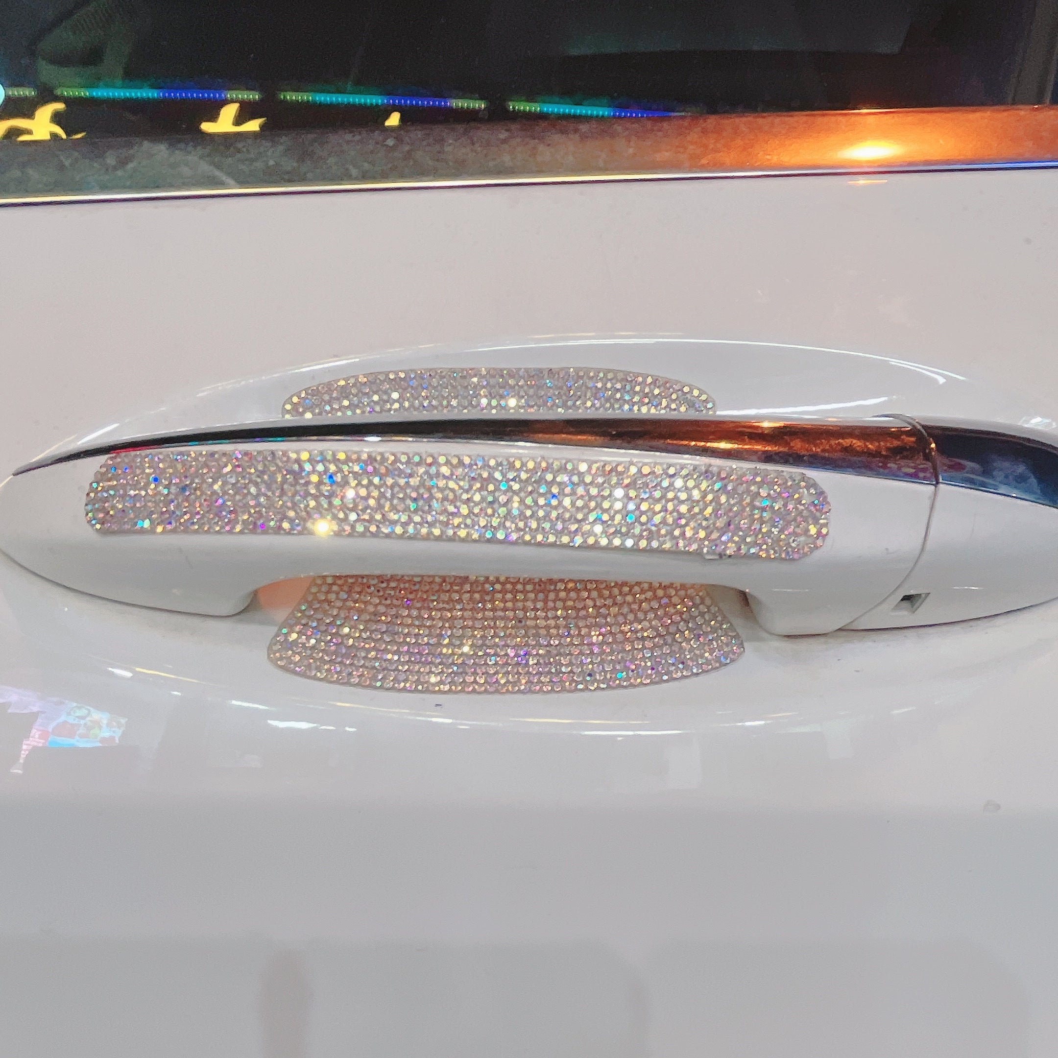 Car Accessories Diamond Stickers for Car Door Handles Anti-collision 8pcs