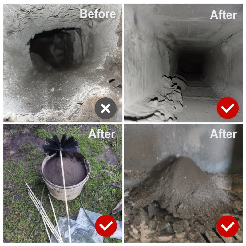 Set of 11 Dryer Vent Cleaning Tools with Extendable Brush and Lint Brush