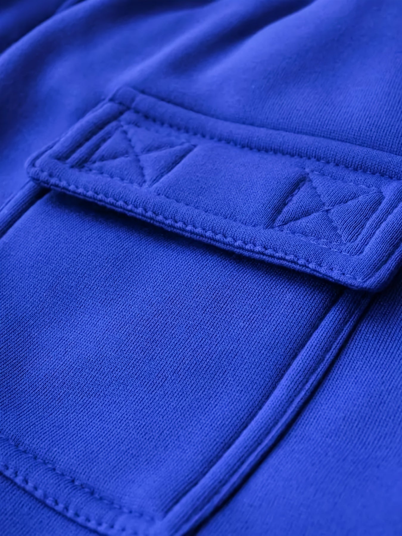 Katta va baland erkaklar uchun yuk sumkali shimlar, qulay fit, polyester, bir xil rang