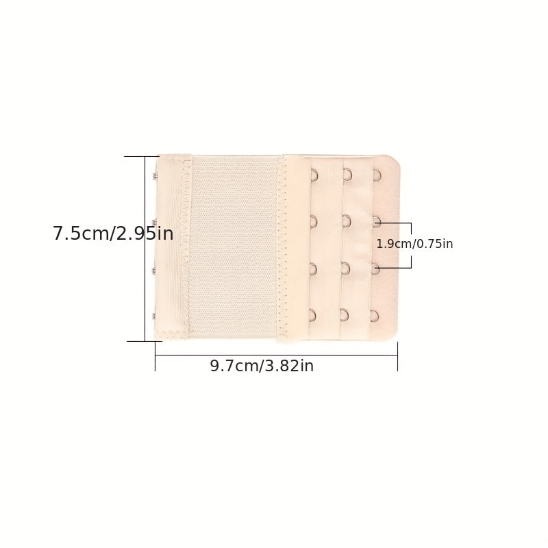 3-Piece Set of Mixed Color Bra Extenders and Adjustable Straps for Women