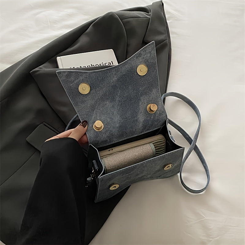 Women's Synthetic Leather Handbag with Adjustable Strap and Stain-Resistant Material