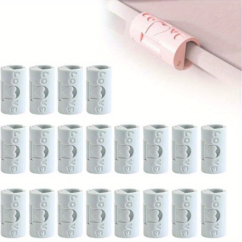 Set of 24 Reusable Bed Sheet Grippers Non-Slip Fasteners for Secure Sleep