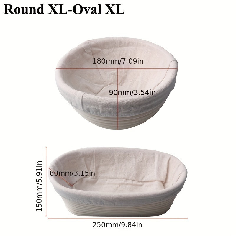 Yangi dizayn qilingan Rattan Nonni Isitish Savati To'plami, professional va uy pishiruvchilar uchun ideal. To'plamda mukammal Sourdough nonlari uchun oziq-ovqat xavfsizligi bilan ta'minlangan xamir fermentatsiya vositalari mavjud.