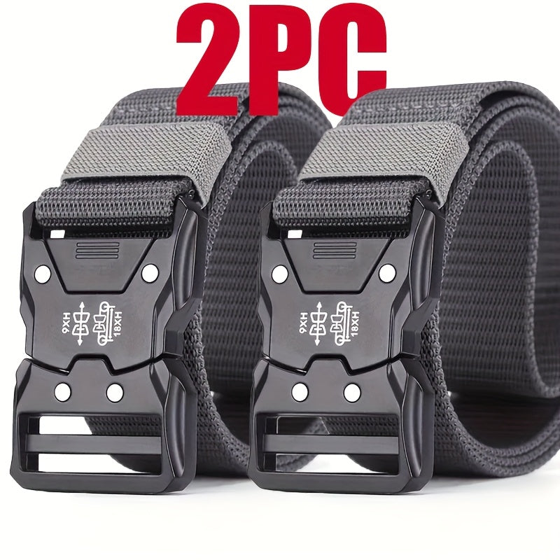 Men's Denim Belts Black Casual Outdoor Sports Training Exercise Adjustable