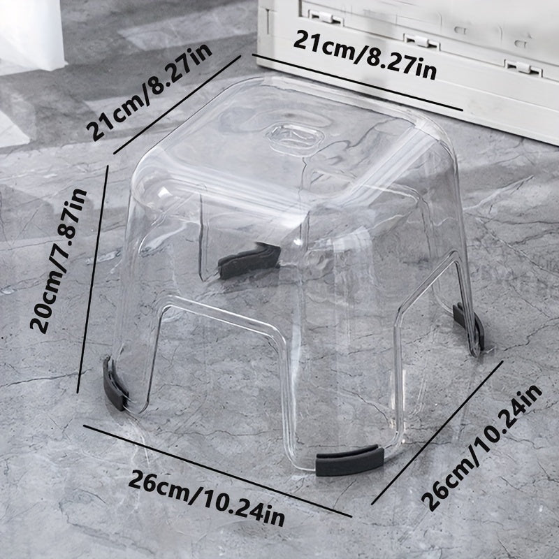 Маленький нескользящий штабелируемый табурет для кухни, ванной комнаты, спальни, прочный и устойчивый