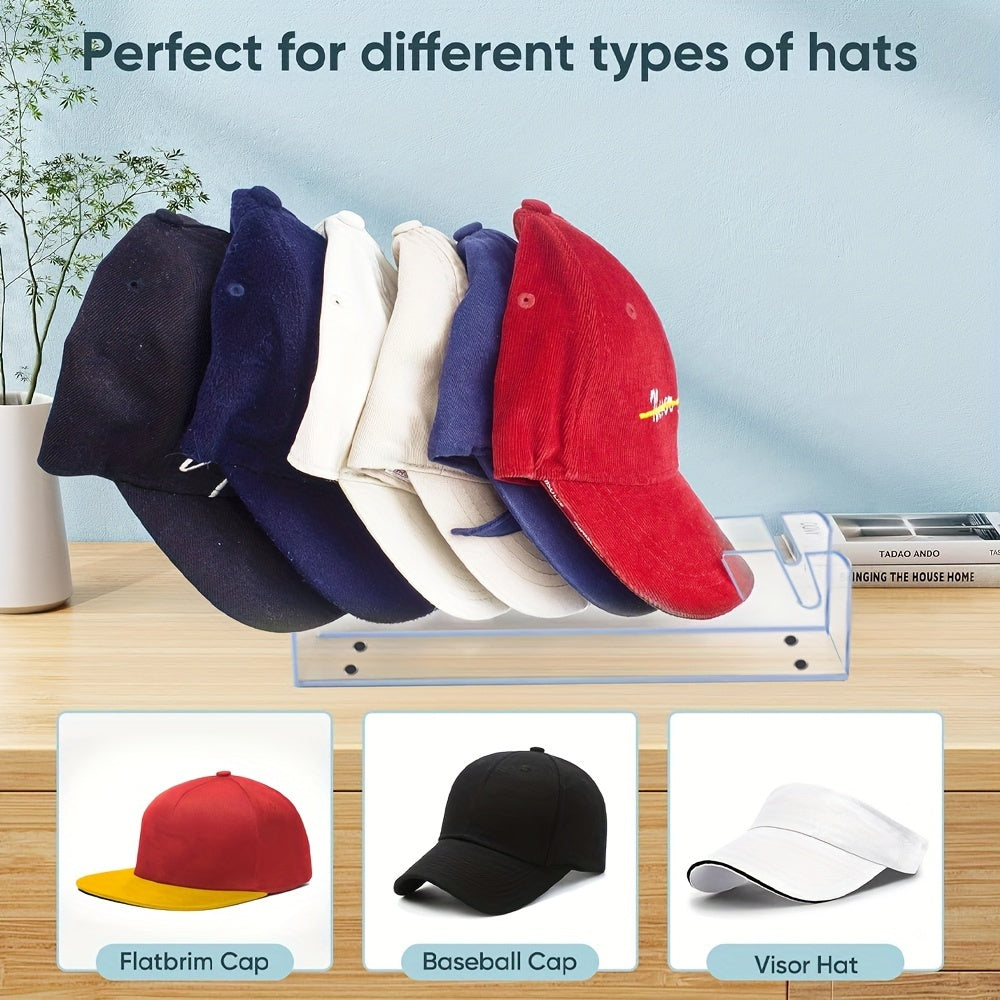 Perchero para gorras de béisbol, soporta hasta 7 gorras, organizador de armario, almacenamiento en la cómoda