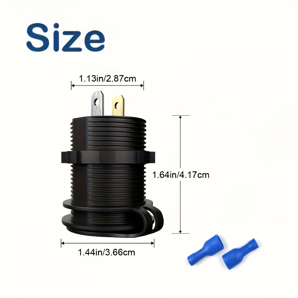 3-Port Car Charger Socket ABS Material 30W PD3.0 18W QC 3.0 for Vehicles