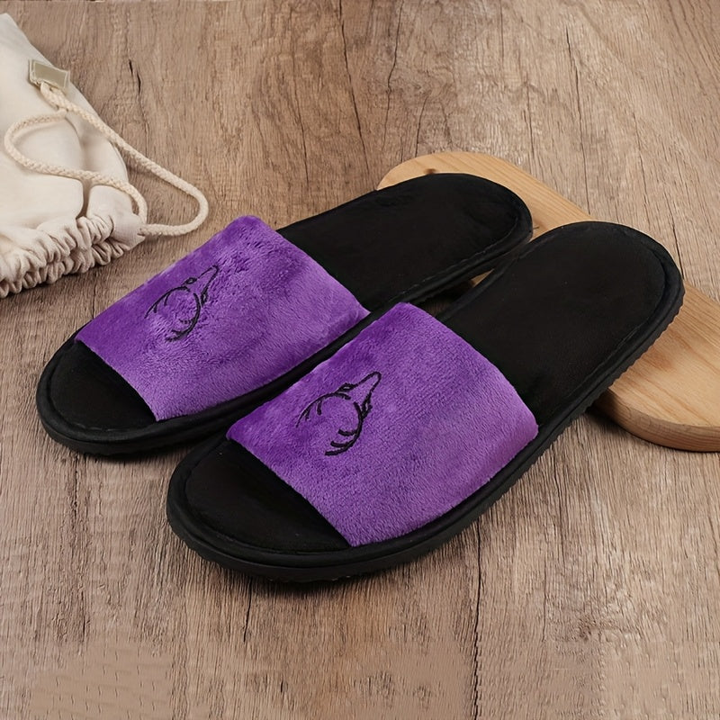 Ayollar uchun Deer Slip-On shlyapkalari Ultra-Yumshoq Matoli Ichki va Tashqi Uy Poyabzal