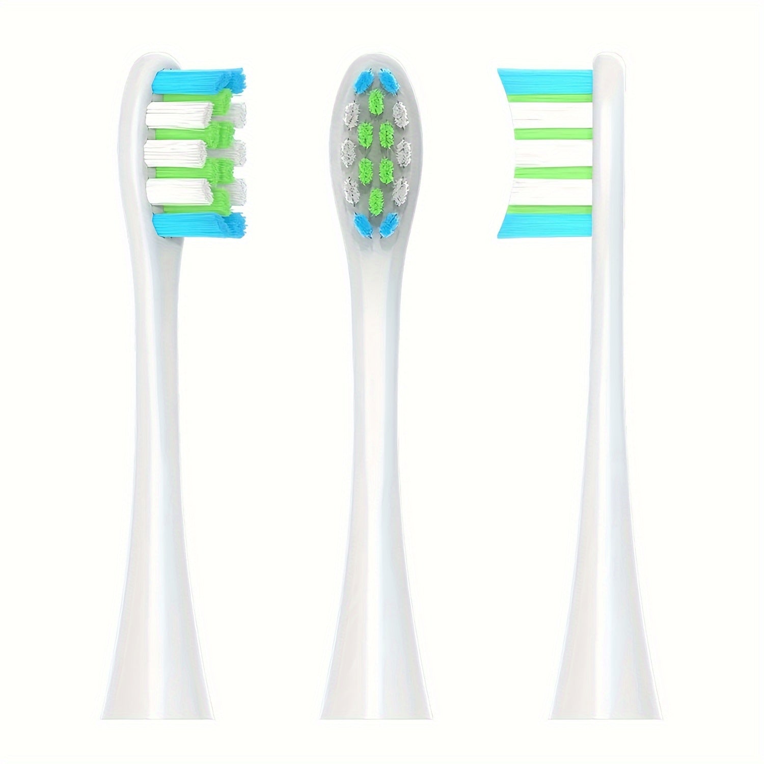 4pcs Replacement Brush Heads Soft Blue Green Sonic Electric Toothbrush Nozzles