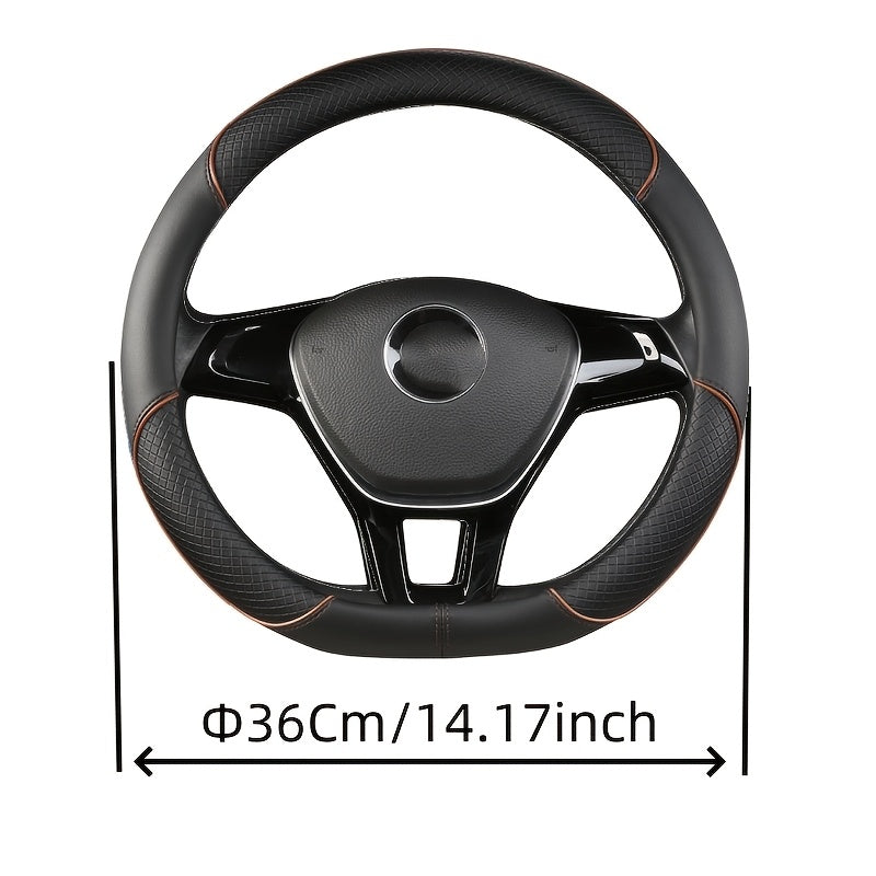PVC Steering Wheel Cover Black and Red Fit Most Vehicles