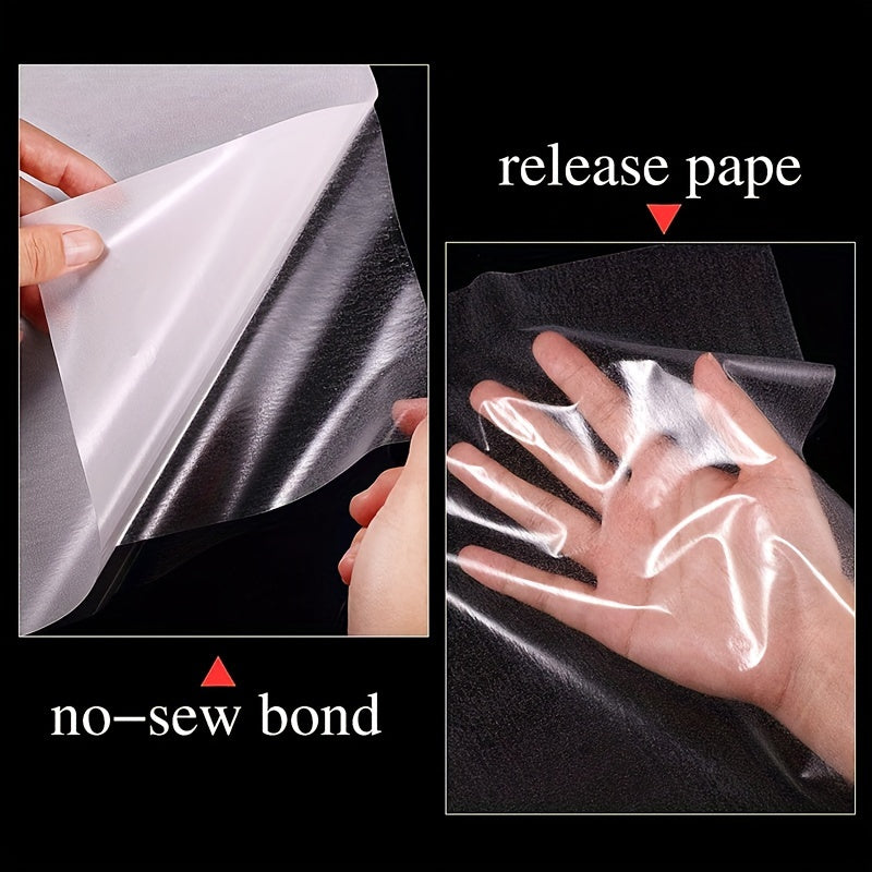 20 Pieces Iron-On Adhesive Sheets A4 Size Fabric Glue for Sewing and Heat Bonding