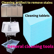 60 ta ko'p maqsadli tozalash tabletkalari, qog'oz material, binafsha va ko'k