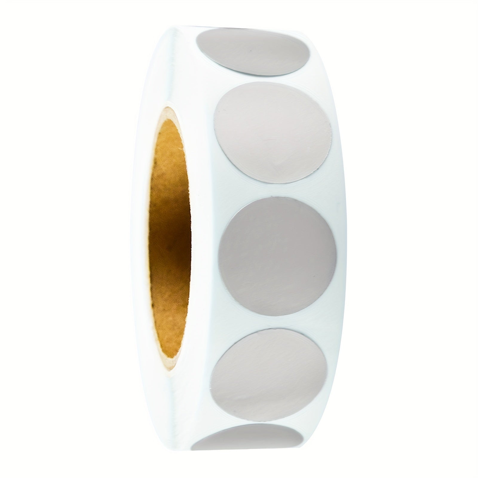 1000 piezas de rollo de 1.9cm de etiquetas de papel de aluminio plateadas para marcar documentos